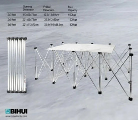 Masa de lucru pentru placi mari, extensibila tip acordeon - 221x113 cm - BIHUI-LFFT - Img 2