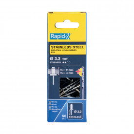 Rapid 5000393, set nituri din otel inoxidabil, inclusiv burghiu, 50 buc, 2-4mm, Ø3.2 x 8mm - Img 4