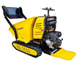 Roaba cu motor termic cu incarcator frontal 9CP, 500kg, senile Stager RMT500SI - Img 2