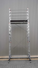 Schela mobila aluminiu telescopica 2x3(m), inaltime lucru 6 metri, o platforma 1,6x0,6(m), max 200kg/mp - CNO-SME-MEGA6 - Img 4