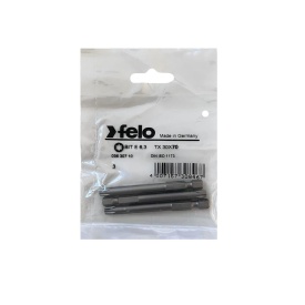 Set 3 biti Felo, seria Industrial profil Torx, E6.3, TX30, 70mm
