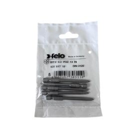 Set 5 biti Felo, seria Industrial profil Pozidrive, E6.3, PZ1, 70mm