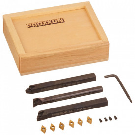 Set de 3 cutite strung cu placute amovibile, Proxxon 24555, 8x8x90
