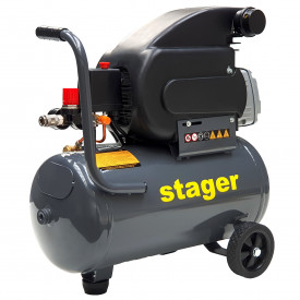 Compresor aer, 24L, 8bar, 200L/min, monofazat, angrenare directa Stager HM2024F - Img 5