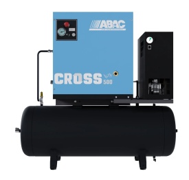 Compresor de aer profesional cu surub, cu uscator  Rezervor 200 Litri  4 kW, 500 L/min, 10 bari  ABAC-CROSS-IVR-500E-10-400/50-200
