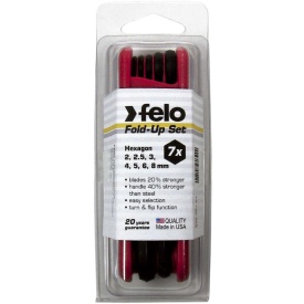 Felo 34500701, Set 7 chei HEX de buzunar, HEX 2.0-8.0mm - Img 2