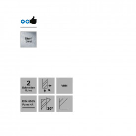 Freza 2 caneluri, Datron 0078020K, X.CEED, 2.0x3.0mm - Img 1