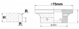 Freza Diamantata Semi-Baston Raza 10mm pt. Marmura, Granit si Gresie - DXDY.FGM.D75R10H10 - Img 2