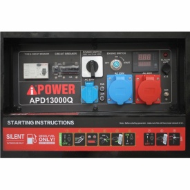 Generator de curent insonorizat AiPower APD13000Q putere maxima 11,0 kW 230/400V Diesel ATS inclus - Img 4