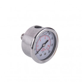 Manometru inox, 0-11bar, orizontal, FE1/4", lichid anti-vibratii - Img 2