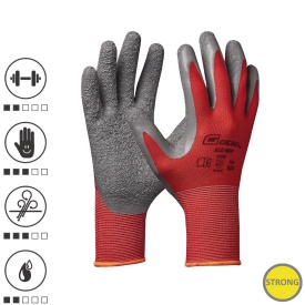 Manusi de protectie Eco Grip, din poliester, acoperire din latex cu textura striata, uz profesional, marimea 9/L - Img 2
