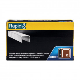 Rapid 40100521, set de 5000 de capse cu fir plat No. 12, 14 mm - Img 3