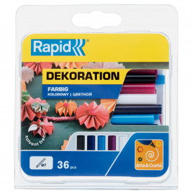 Rapid 5001377, set 36 de rezerve de lipici universale, colorate, Ø7 x 90 mm - Img 3