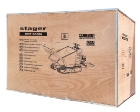 Roaba cu motor termic cu incarcator frontal 9CP, 500kg, senile Stager RMT500SI - Img 5