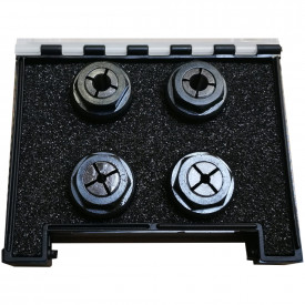 Set 4 bucsi elastice, 3, 6, 1/8", 1/4" AMB (kress) cu piulite