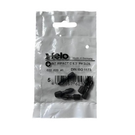 Set 5 biti Felo, seria Impact profil Philips, C6.3, PH2, 25mm
