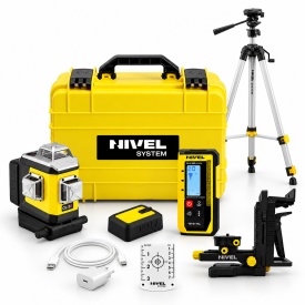 SET Nivelă Laser 3D Nivel System CLx3R, Roșu, 3x360° + Trepied SJJ-M1 EX + Receptor Digital CLS-300