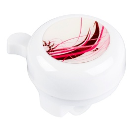 Sonerie pentru biciclete Metal M-WAVE BELL 3D White Fancy - Img 1