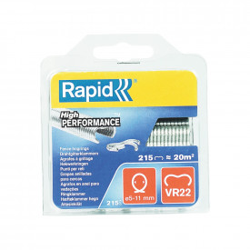 Rapid 40108801, set de 215 inele pentru gard, galvanizate VR22, diametru 5-11 mm - Img 1