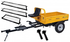 Remorca 500Kg cu obloane inaltare si manicoti intoarcere usoara 32mm Pachet Campo RM500C