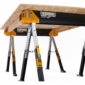 Set doua mese de santier cu picioare pivotante ToughBuilt TB-C650-2, 100% otel, max 1200 kg, 107.8cm - Img 2