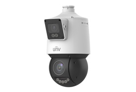 Camera de supraveghere Dual-lens IP, PTZ, 4MP, IR 100m&amp;WL30m, Audio, Alarm, PoE, IP66 - UNV IPC94144SFW-X25-F40C