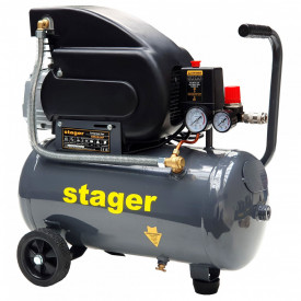 Compresor aer, 24L, 8bar, 200L/min, monofazat, angrenare directa Stager HM2024F