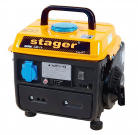 Generator de curent monofazat Stager GG 950DC open-frame 0.72kW, amestec ulei/benzina, pornire la sfoara