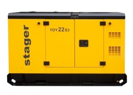 Generator insonorizat Stager YDY22S3, diesel, trifazat 20kVA, 29A, 1500rpm - Img 9