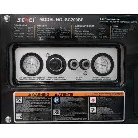 Generator Multifunctional Senci SC200BF 4 in 1 7.5kw 230V, aparat sudura 50-170A, plasma 10-40A, compresor 8 bar - Img 7