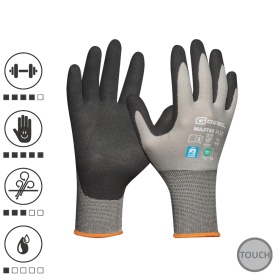 Manusi de protectie Master Flex, din nilon, acoperire cu spuma de nitril, finisaj nisipos, uz profesional, marimea 10/XL - Img 2
