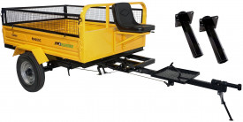 Remorca 600 Kg cu obloane inaltare si manicoti intoarcere usoara 32mm Pachet Campo RM600C