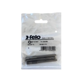 Set 3 biti Felo, seria Industrial profil Torx, E6.3, TX25, 70mm
