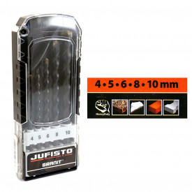 Set 5 burghie pentru granit, 4-10 mm, Jufisto - Img 3