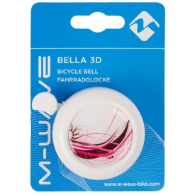 Sonerie pentru biciclete Metal M-WAVE BELL 3D White Fancy - Img 2