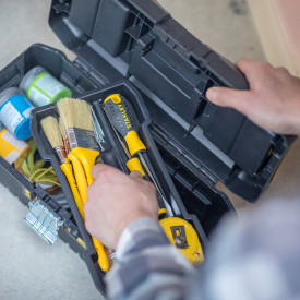 Stanley STST1-75521, cutie essential 19" cu inchidere metalica si 2 organizatoare