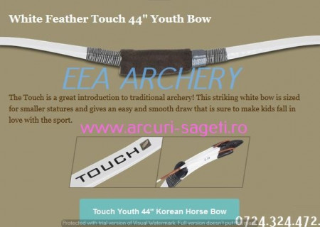 ARC JUNIORI HORSEBOW WHITE FEATHER TOUCH 44"