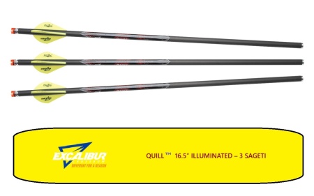 Sageata Excalibur Carbon Quill Illuminated - 3 Bucati