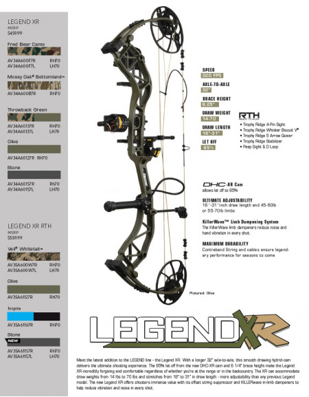 Pachet Arc Compound RTS Bear Archery Legend XR