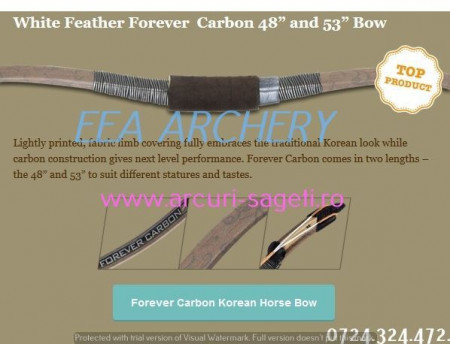 White Feather HorseBow Forever Carbon