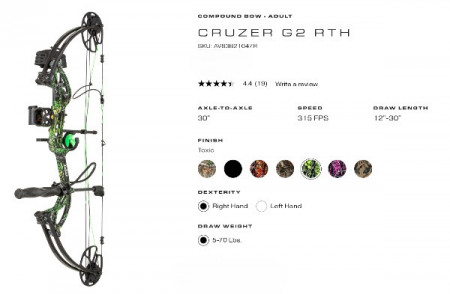 Set Arc Compound Bear Cruzer G-2