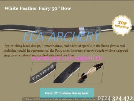 Arc HorseBow White Feather Fairy 50 inch