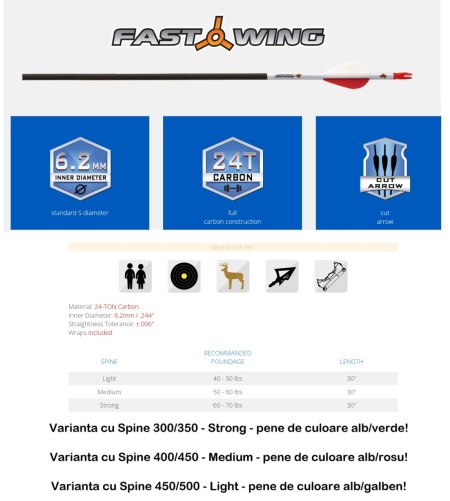 Sageata Carbon Skylon Fast Wing 6.2 - Set 6 Bucati