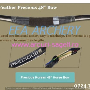 Arc HorseBow White Feather Precious 48 inch