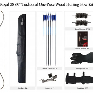 Pachet Arc Traditional Recurve OnePiece Sanlida Royal X8