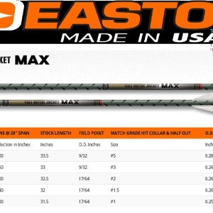 Sageata Easton Carbon FMJ 5mm - Set de 6 Sageti