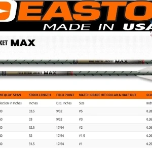 Sageata Easton Carbon FMJ 5mm - Set de 6 Sageti