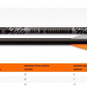 Shaft Aluminiu Easton Gamegetter XX75 - Set De 12 Bucati