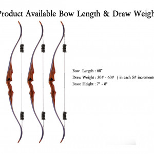 Pachet Arc Traditional Recurve OnePiece Sanlida Royal X8 - Img 2