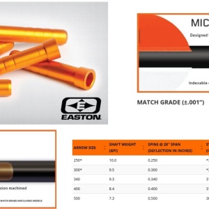 Sageata Carbon Easton Sonic 6.0 Match Grade - Set De 6 Sageti - Img 2